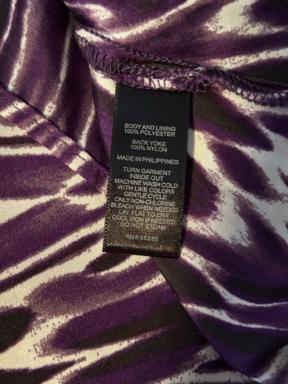Express High-Low Maxi Dress Purple Ikat Print Lace Back Cutout V-Neck Size M - Picture 12 of 14